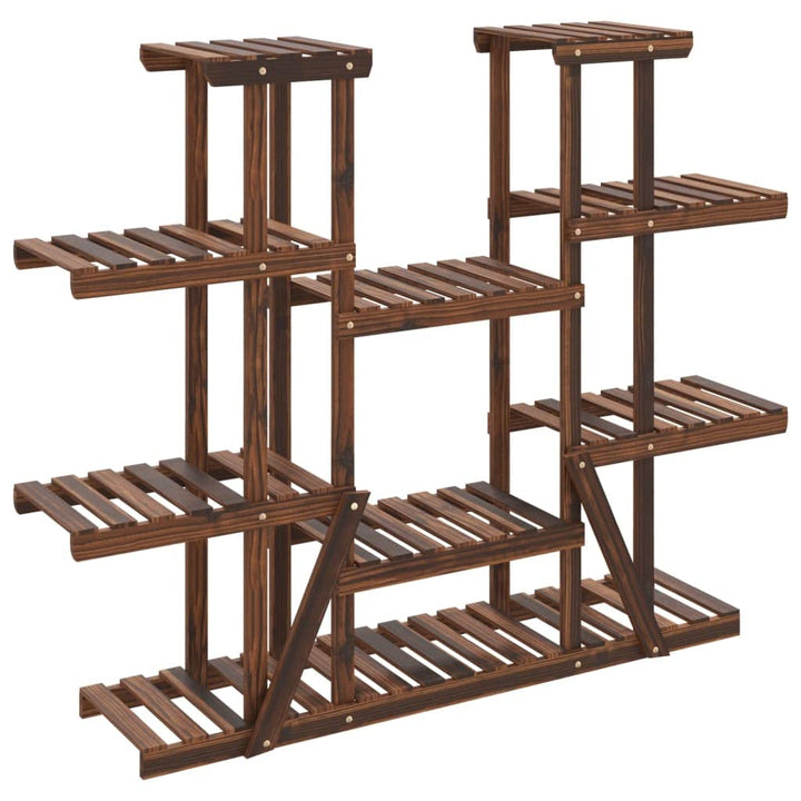 vidaXL Blumenständer 110x25x110,5 cm Massivholz Tanne Ohne Räder/110 x 25 x 110.5 cm Braun, Ohne Räd