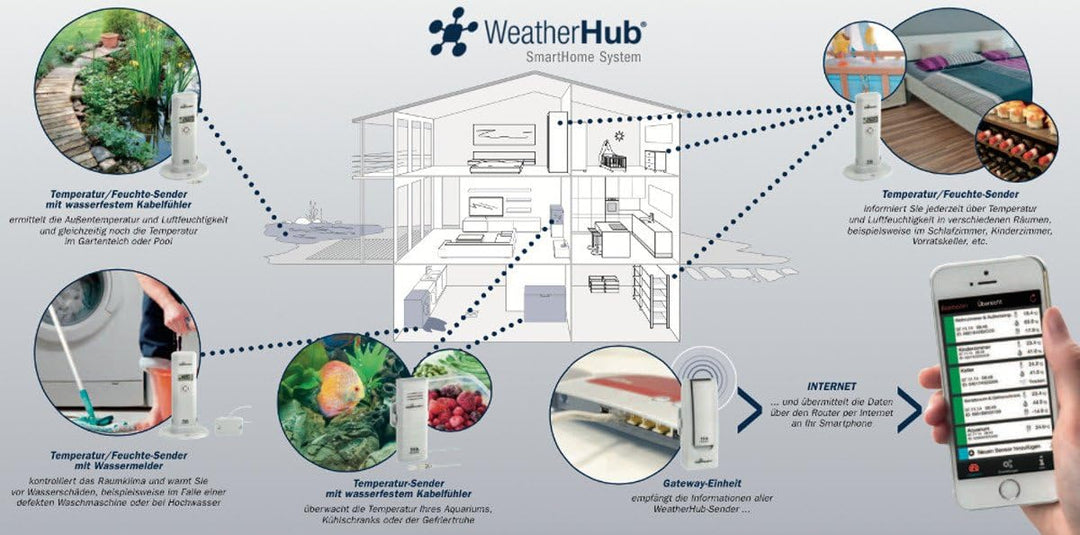 TFA-Dostmann Weatherhub Gewächshaus Starter-Set TFA 31.4000.02.52 Gärtnerei Weinkeller Gartenhütte Z