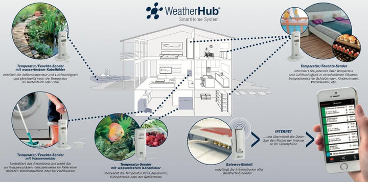 TFA-Dostmann Weatherhub Gewächshaus Starter-Set TFA 31.4000.02.52 Gärtnerei Weinkeller Gartenhütte Z