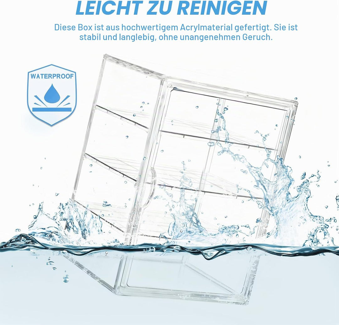 Brotaufbewahrungsbox Acrylbox: 4 Schichten Magnetische Anziehung Gross Transparente Brotbox mit 3 Pa