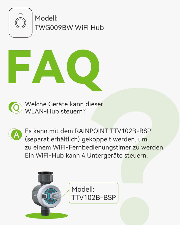 RAINPOINT WiFi-Hub für 102BW WiFi-Bewässerungscomputer (TWG009BW)