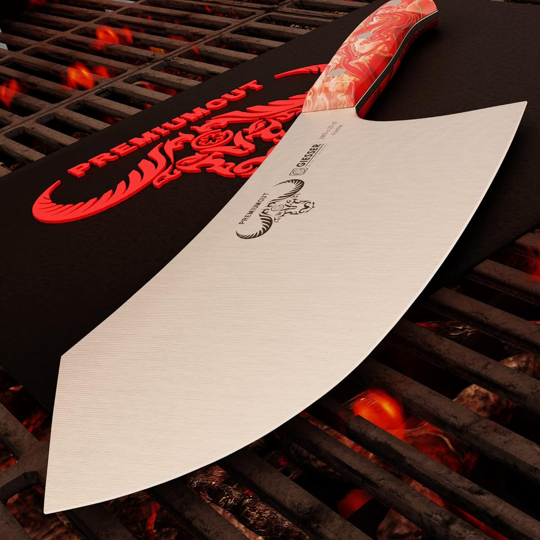 GIESSER seit 1776 - Made in Germany - Premium Hackbeil 22 cm Red Diamond, PremiumCut Butcher No 1, C