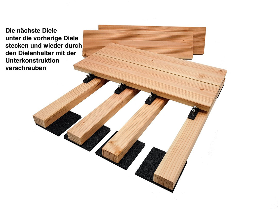 My Plast I 1.000 Halter ohne Schrauben I Terrassen-Abstandhalter – unsichtbarer Distanzhalter ohne S