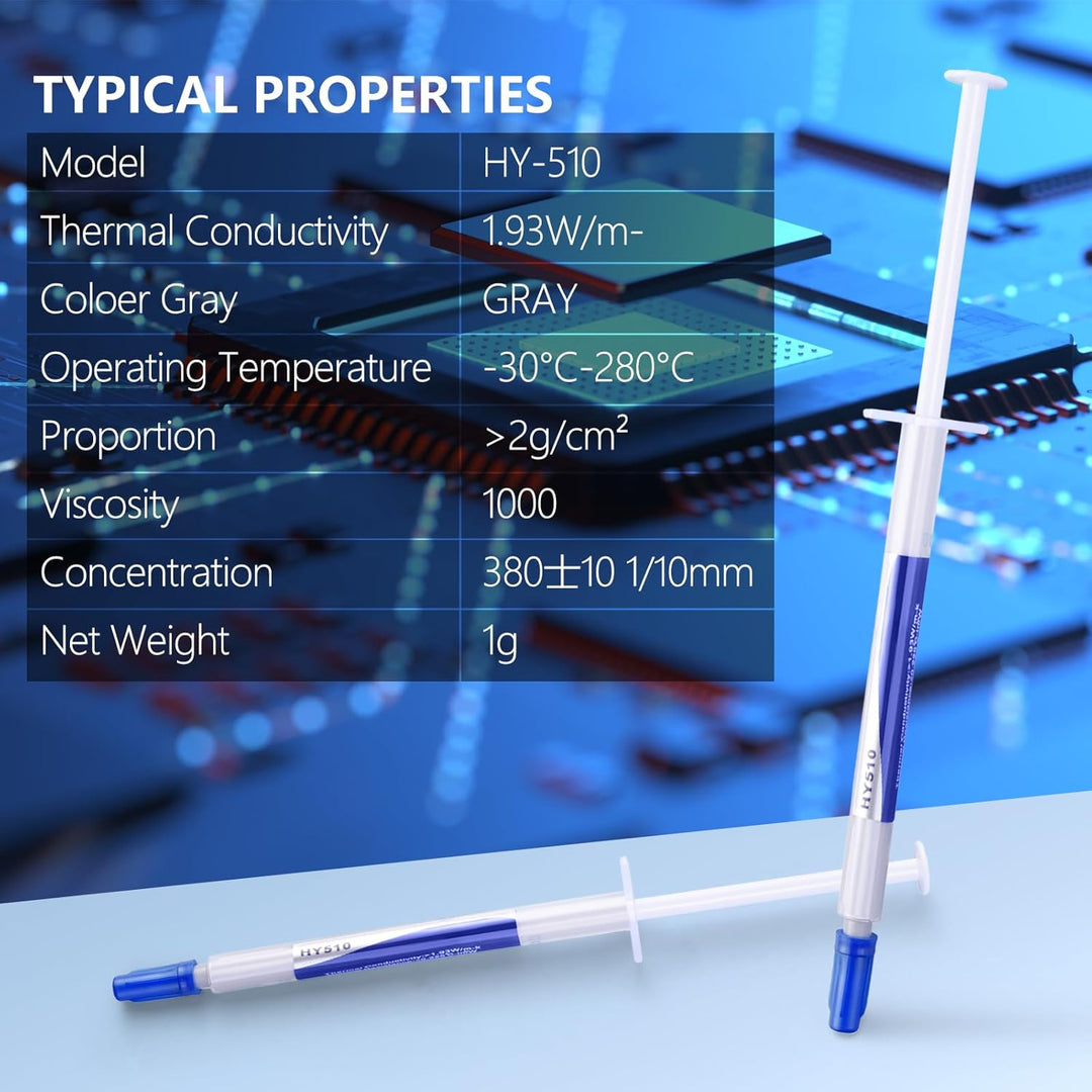 MoneyQiu HY510-50Pcs(1psc-1g)>1.93 W/m.K,CPU Wärmeleitpaste PC kühlpaste Leitpaste Thermal Paste für