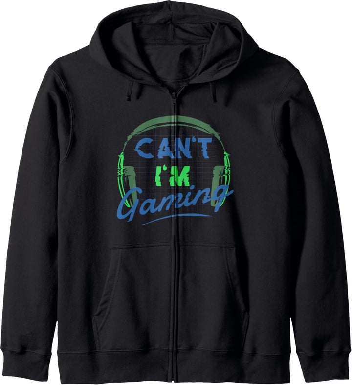 CAN'T I'M GAMING! Videospiele Meme Kapuzenjacke