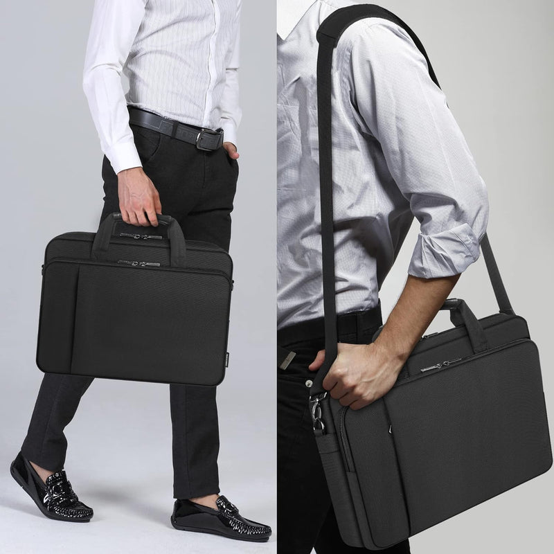 DOMISO 17 Zoll Wasserdicht Business Laptop Aktentasche Laptop Tasche Tragetasche Schultertasche Note