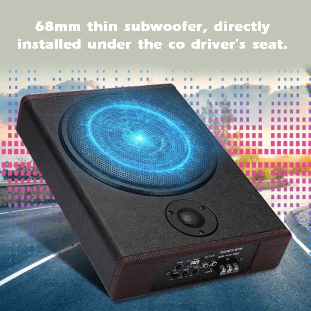 Shkalacar 8 Zoll Auto Stereo Ultradünner Subwoofer Hochleistungs-Verstärktes, Subwoofer System mit h