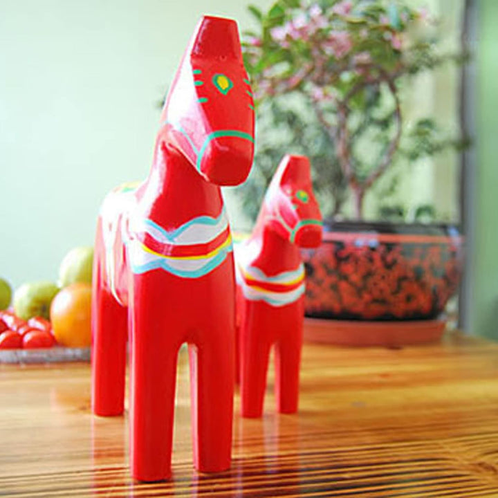 TOPINCN Schwedisches Dalapferd aus Holz, Ornamente, Figur, Dekoration, Hochzeit, Tiere, Trojanisches