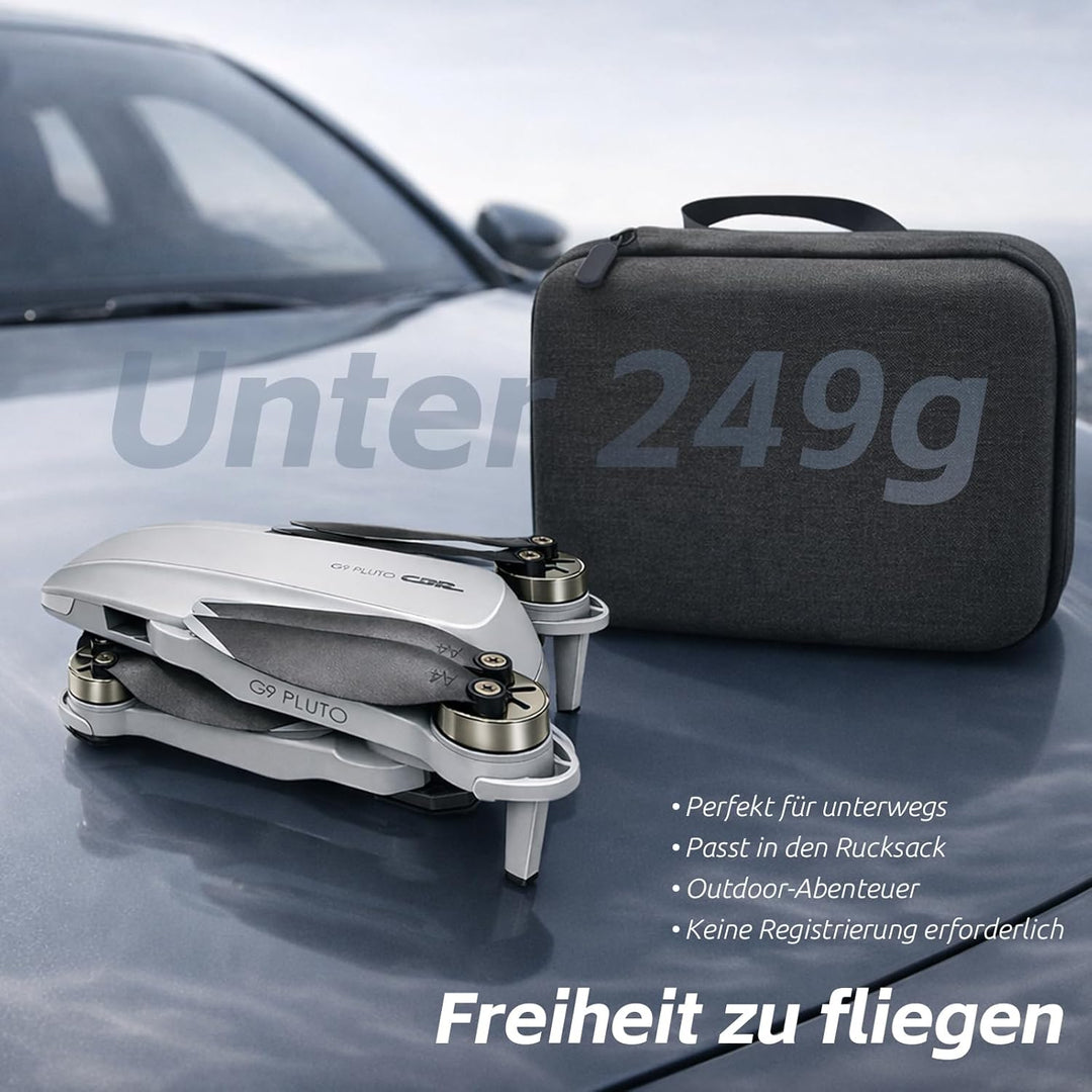 GPS Drohne mit Kamera 4K (EIS), 4,5 Zoll Bildschirm, bürstenloser Motor, 3 Akkus (90 min), Auto-Rück