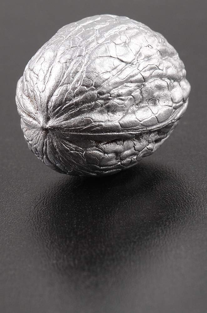 klamottenstore Zapfen & Walnüsse veredelt Dekoration Gold, Silber, Kupfer Effekt (E - Silber, Nüsse)