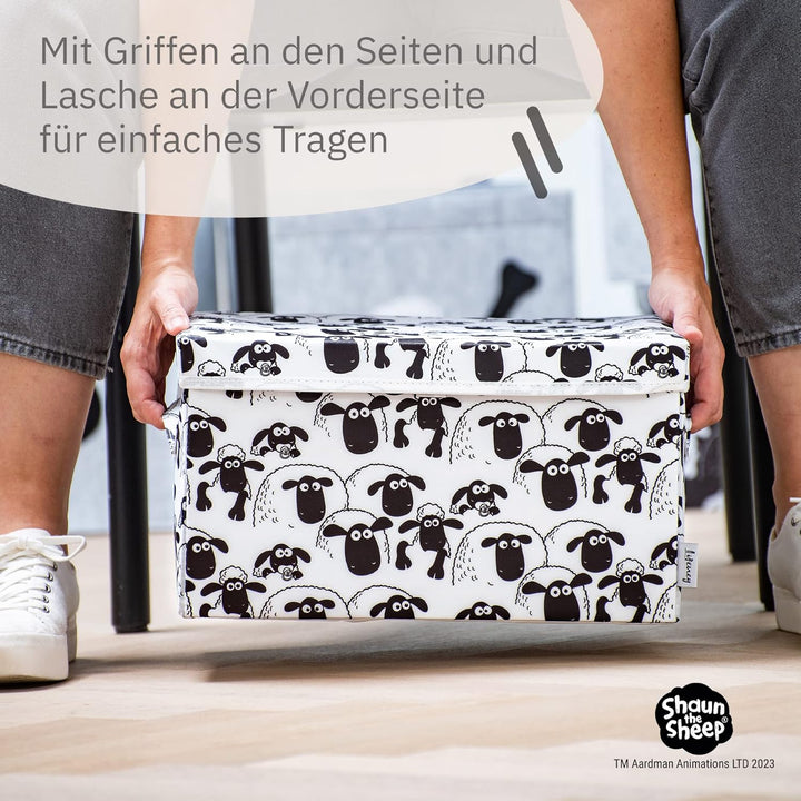 meets Shaun das Schaf Aufbewahrungsbox mit Deckel für Kinder – Box mit dem kultigen Schaf zum Versta