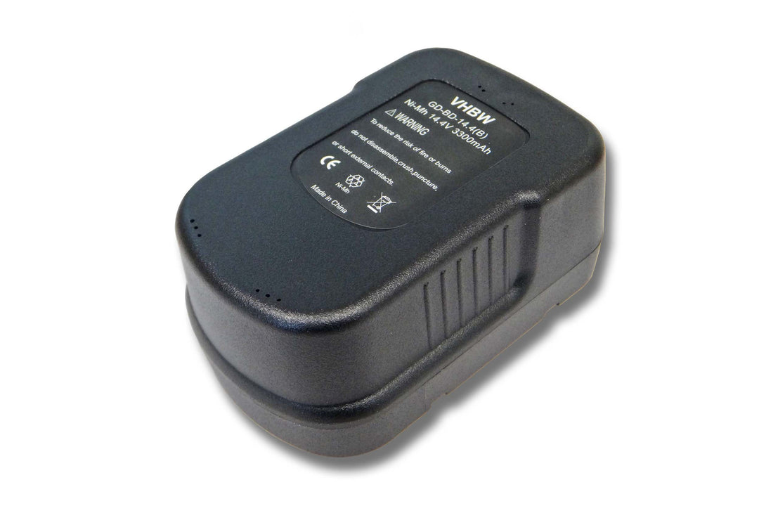 vhbw NI-MH Akku 3300mAh (14.4V) kompatibel mit Elektrowerkzeuge Black &amp; Decker HP146F3K, HP146FBH, H