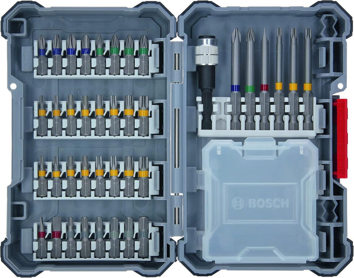 Bosch 06019G8000 GSR 120-LI Akku-Bohrschrauber (2x2,0Ah) + 40tlg. Schrauberbit-Set (Zubehör Bohrschr