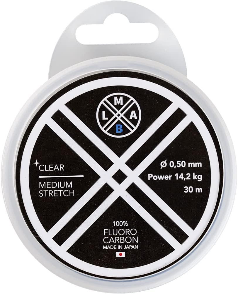 Fluorocarbon Vorfach LMAB 100 Pro Made in Japan, Vorfach-Schnur, Angel-Schnur für Hecht, Zander & Ba