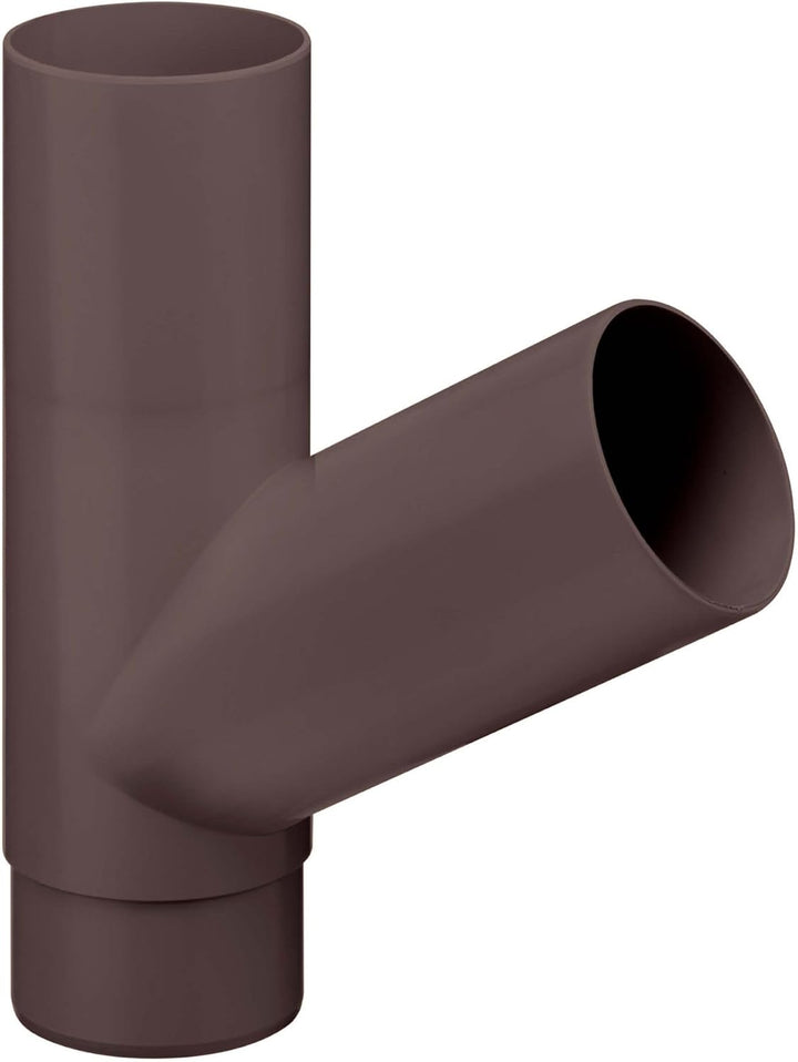 INEFA Abzweiger Fallrohr 60 Grad, PVC DN 100/75 Dunkelbraun Zubehör Fallrohr Kunststoff, einfache St