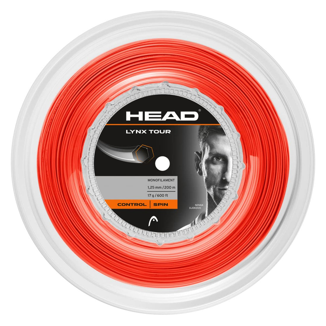 HEAD Unisex-Adult Lynx Tour Rolle Tennissaite 1.30 mm / 16 g Orange, 1.30 mm / 16 g Orange