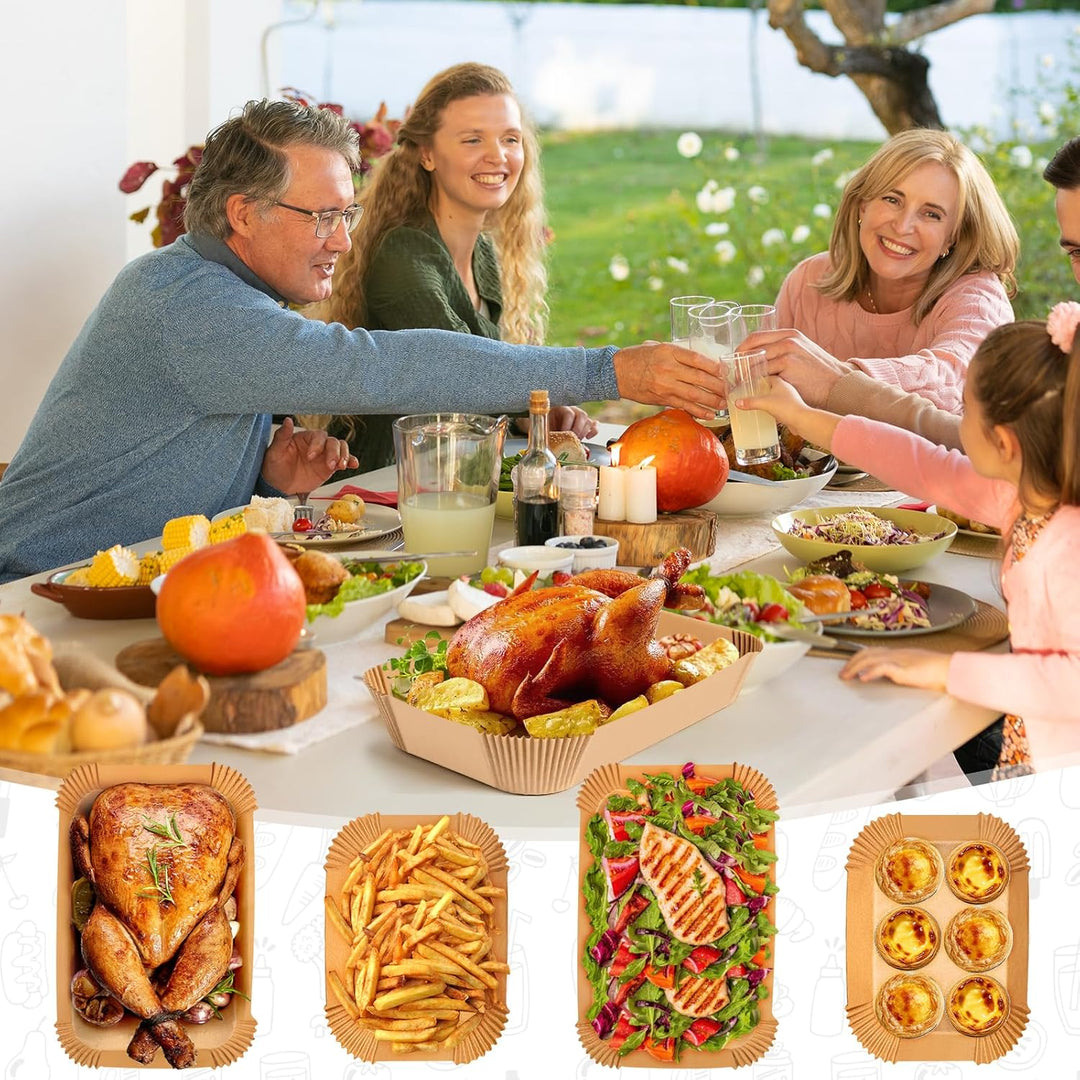 220 Stück Backpapier für Heissluftfritteuse Ninja BPA-Frei, Airfryer Backpapier Antihaft Wasserdicht