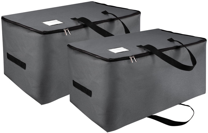105L Extra Grosse Aufbewahrungstasche, 2 Stück Faltbare Aufbewahrungsbox mit Deckel und Griff, Tragb