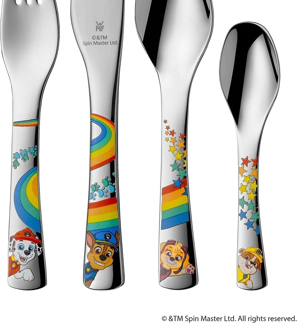 WMF Paw Patrol Kinderbesteck Set 4-teilig, Kinderbesteck Edelstahl & Janosch Kinderbesteck Set 4-tei