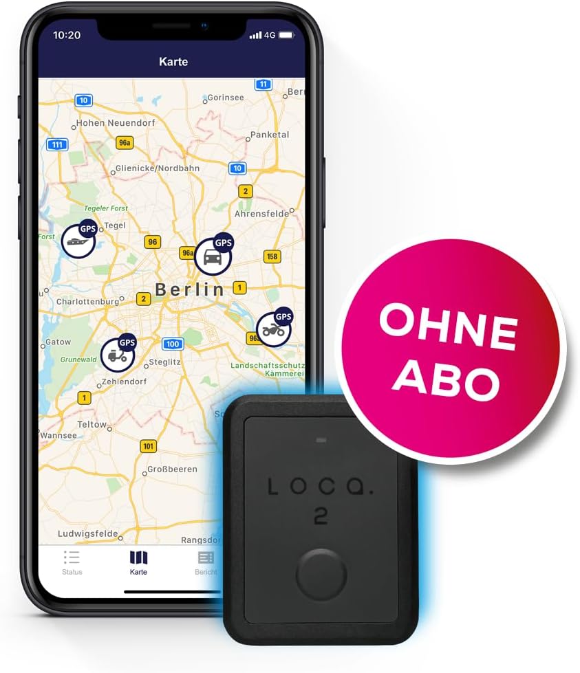Loca 2 GPS-Tracker - Kein Abonnement oder SIM-Karte - 3 Jahre Batterielebensdauer - Wasserdicht - Be