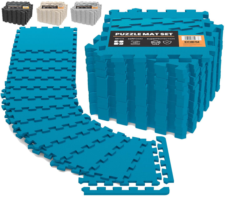 Ediesi, Bodenschutzmatte Fitness, Puzzlematte Boden, Pool Schutzmatte, Home Gym, Tatami, Gummimatte,