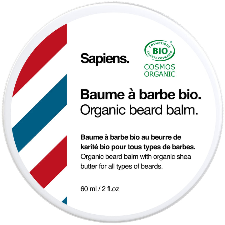 Sapiens Barbershop Bart Balsam Männer BIO - Natürliches & Bio Bartwachs mit Sheabutter und Rizinusöl
