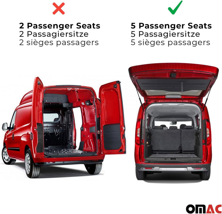 OMAC Kofferraumwanne Laderaumwanne kompatibel mit FIAT Doblo 2010-2021 5tür Gummi TPE Schwarz