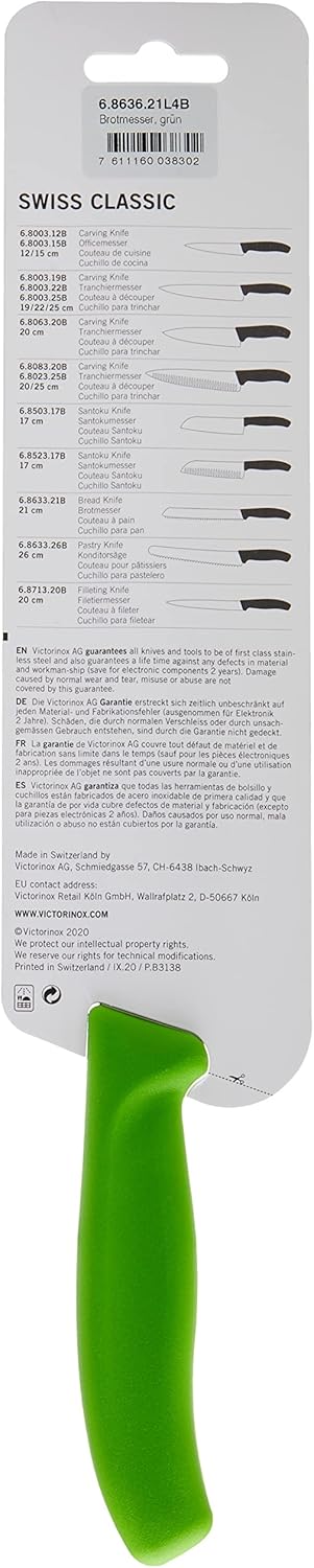 Victorinox, Swiss Classic, Profi Brotmesser, Extra Scharfe Klinge, Wellenschliff, 21 cm, Robuster Ku