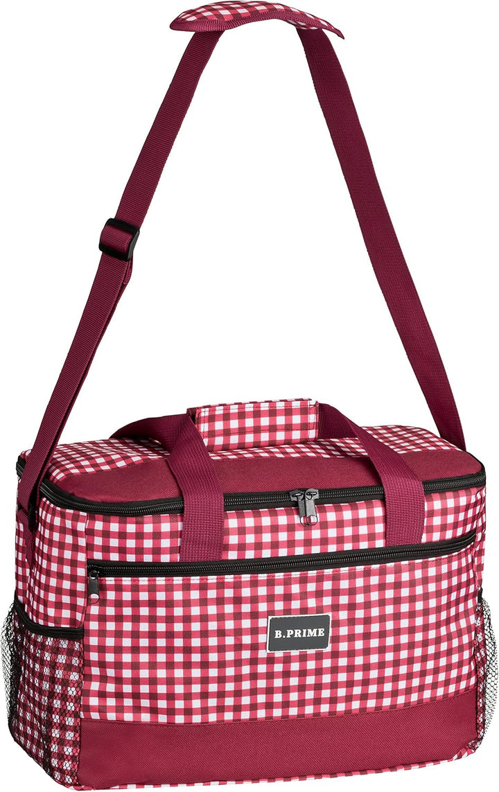 B.PRIME 20L Kühltasche Classic I 36x26x22cm I Isoliertasche I Lunch-Tasche I Kühlbox I Picknick-Tasc