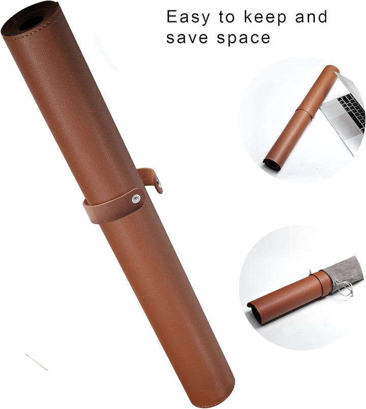 CENNBIE Schreibtischunterlage Leder 100 x 50cm, Extra grosse Tischunterlage, erweitertes PU-Leder Ma