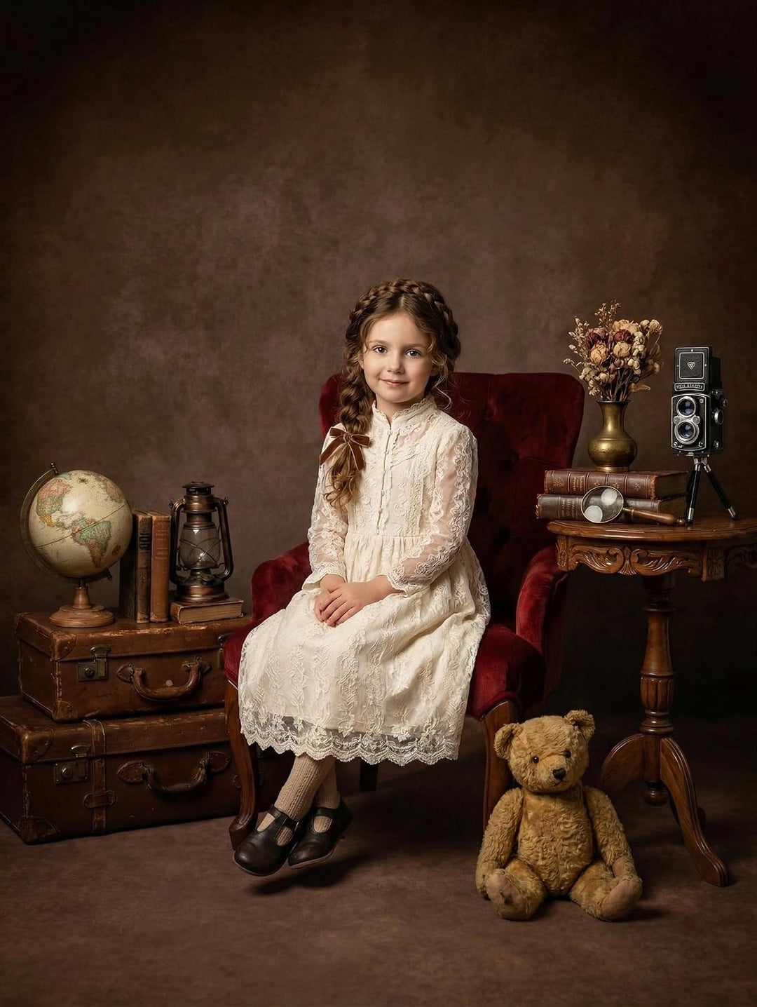 Kate Studio Hintergrund Braun 1,5x2,2m/5x7ft Klassischer Schokoladenfotografischer Hintergrund Hochz