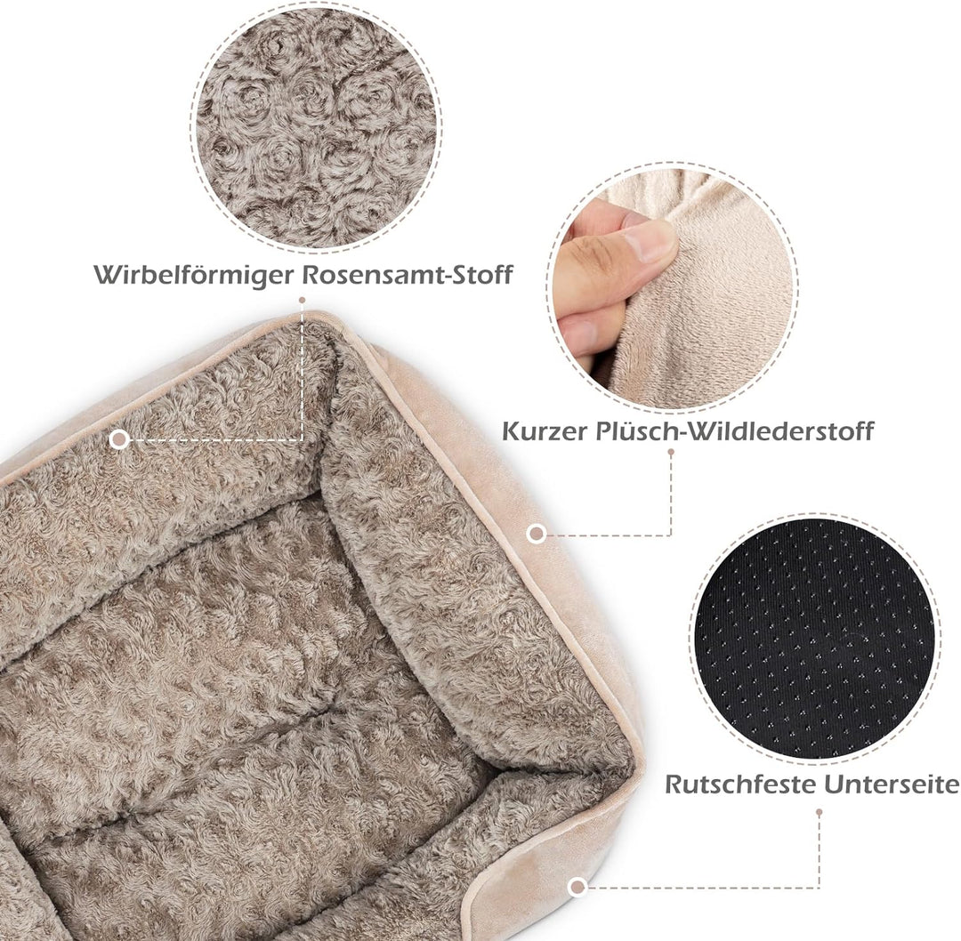 JOEJOY Hundebett Mittelgrosse Hunde, Anti-Angst Hundekorb rutschfest Hundebetten, Hundebett Waschbar