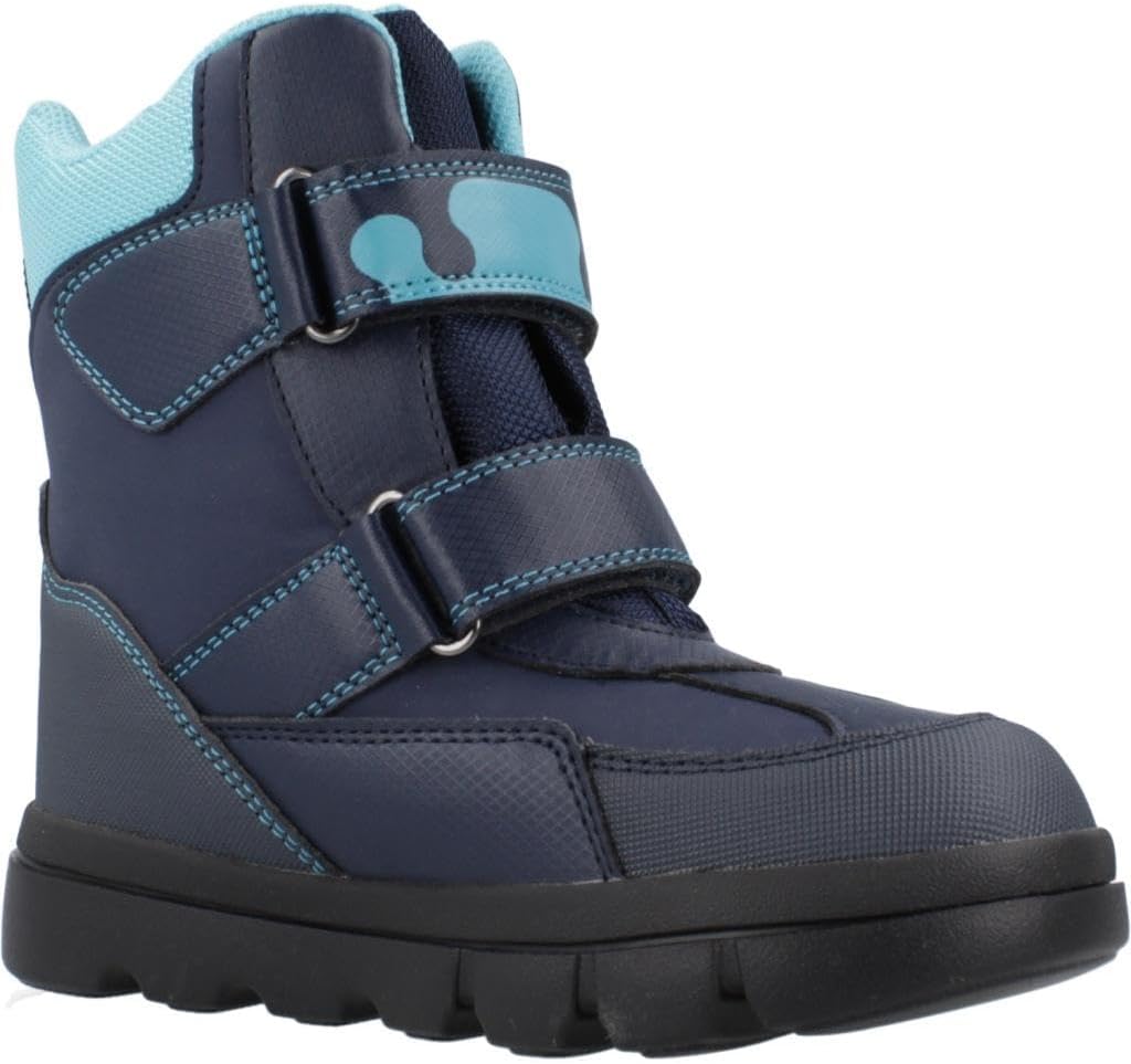 Geox Jungen J Willaboom Boy B AbAnkle Boot 24 EU Navy Turquoise, 24 EU Navy Turquoise