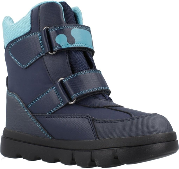 Geox Jungen J Willaboom Boy B Ab Ankle Boot 27 EU Navy Turquoise, 27 EU Navy Turquoise