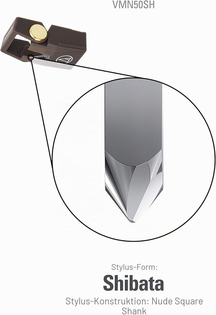 Audio-Technica VMN50SH Ersatznadel für VM750SH Braun VMN50SH Shibata Nude Plattenspieler, VMN50SH Sh