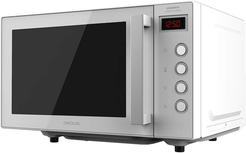 Cecotec Mikrowelle ohne Platte GrandHeat 2000 Flatbed White. Fassungsvermögen 20 Liter, Leistung 700