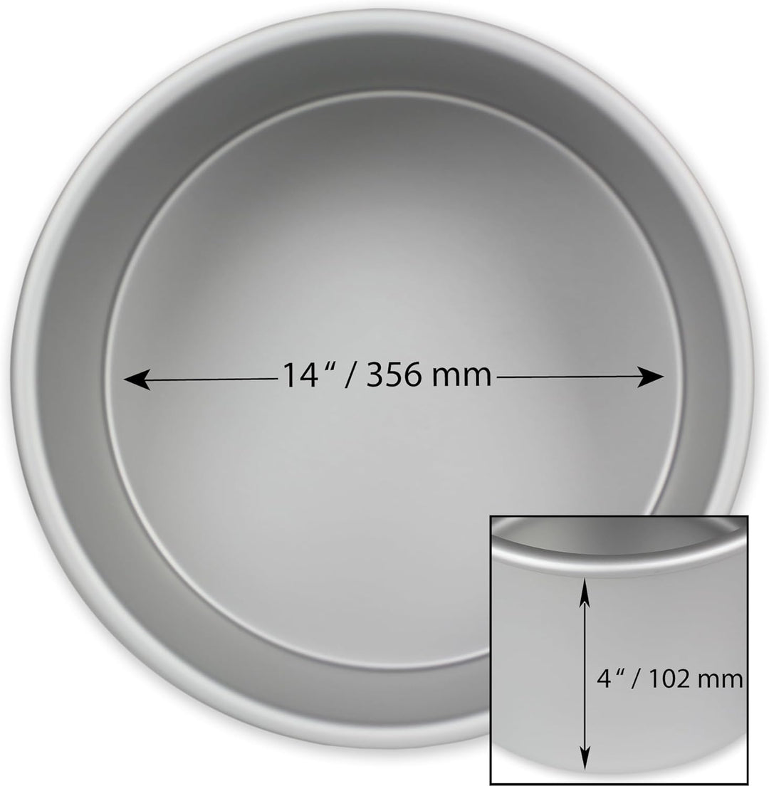 PME RND144 Runde Backform aus eloxiertem Aluminium, 356 x 102 mm, 35.6 cm 35 x 35 x 10 cm, 35 x 35 x
