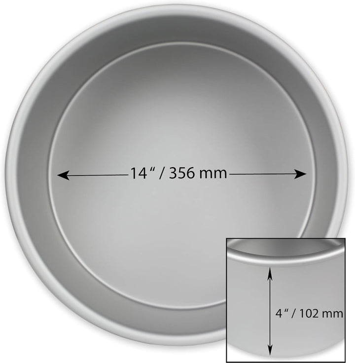 PME RND144 Runde Backform aus eloxiertem Aluminium, 356 x 102 mm, 35.6 cm 35 x 35 x 10 cm, 35 x 35 x