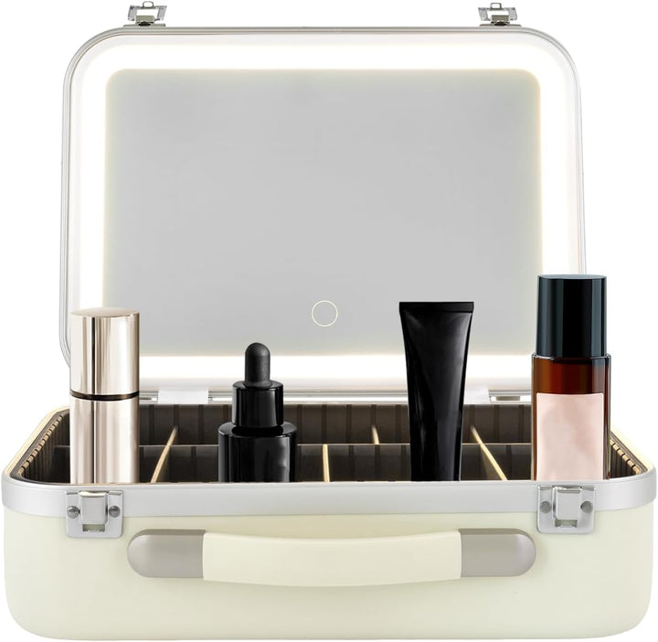 Makeup Case Organizer Gross Dimmbare LED-Licht Lagerung Reisekoffer Portable Makeup Zug für die Aufb