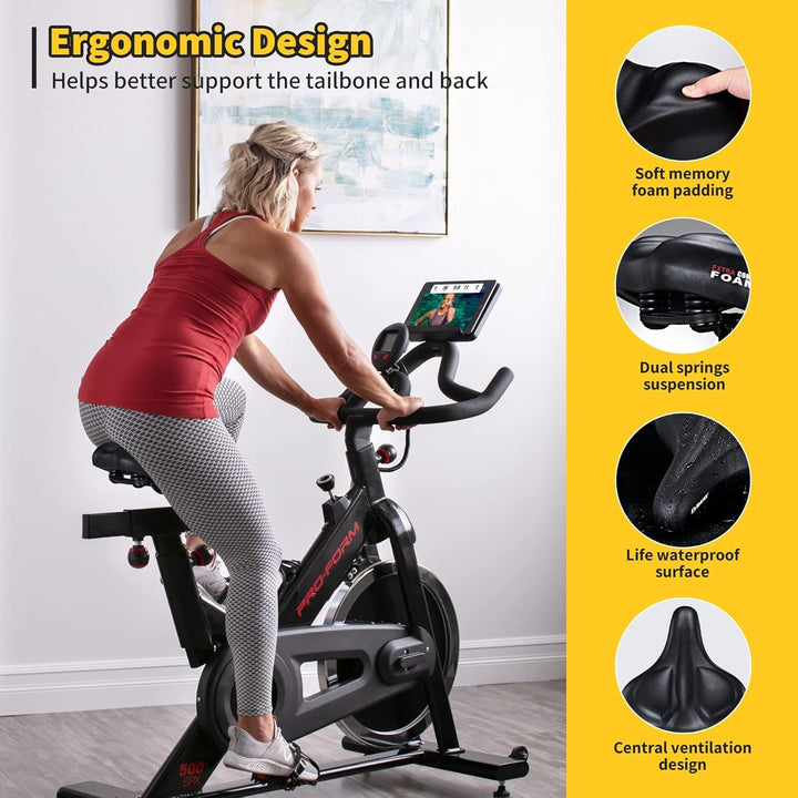 DAWAY C50 Übergrosser Bequemer Fahrradsitz - Extra Breiter Heimtrainer Fahrradsattel für Damen Herre