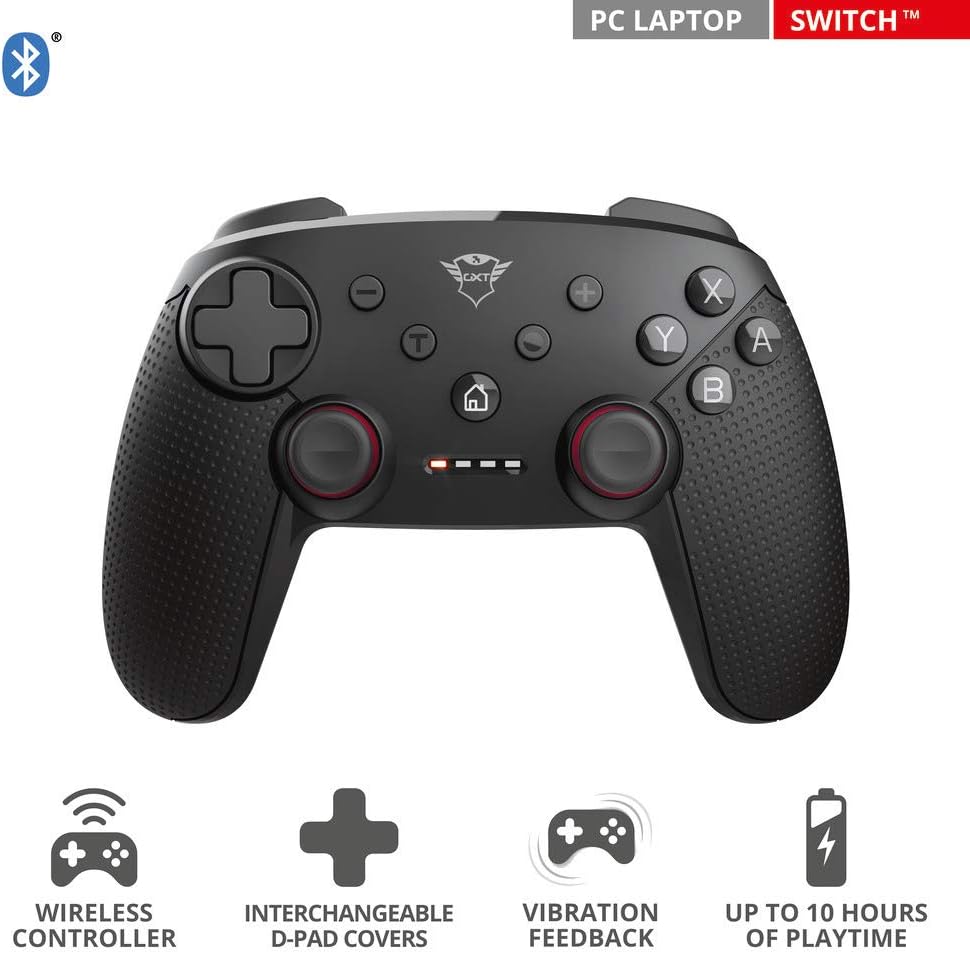 Trust Gaming GXT 1230 Muta PC & Nintendo Switch Controller Kabellos, Aufladbare Batterie, Bluetooth/