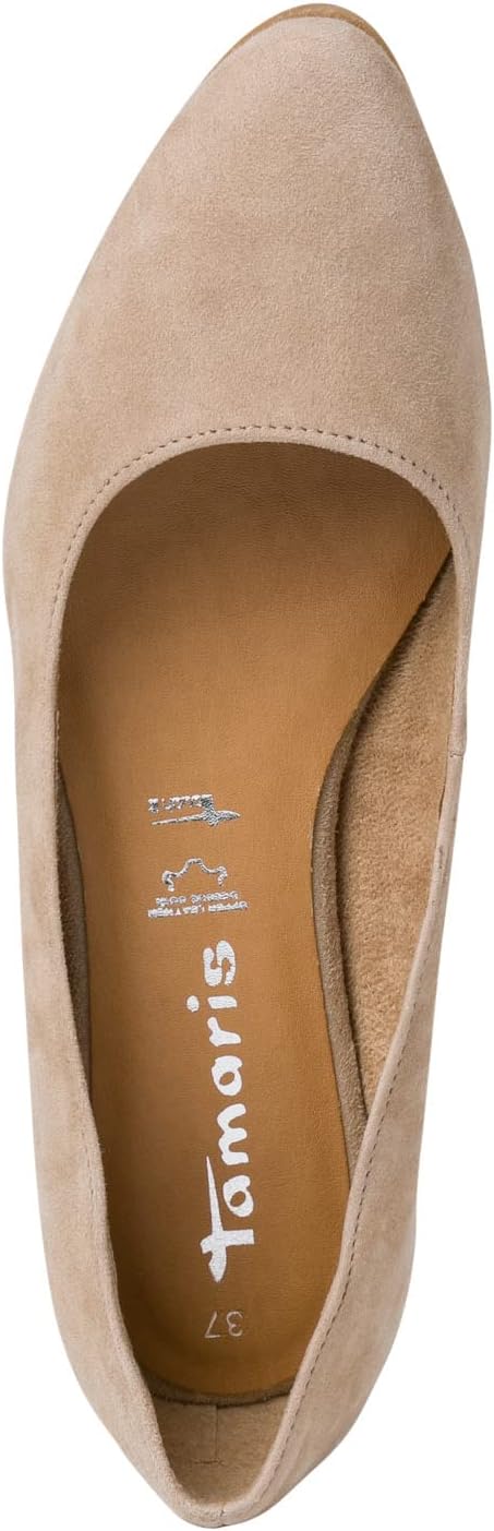 Tamaris Damen Ballerina 1-1-22118-20 schmal 35 EU Taupe, 35 EU Taupe