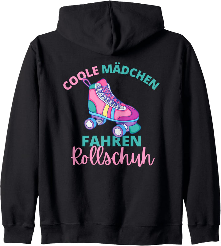 Coole Mädchen fahren Rollschuh Roller Girl Geschenk Kapuzenjacke
