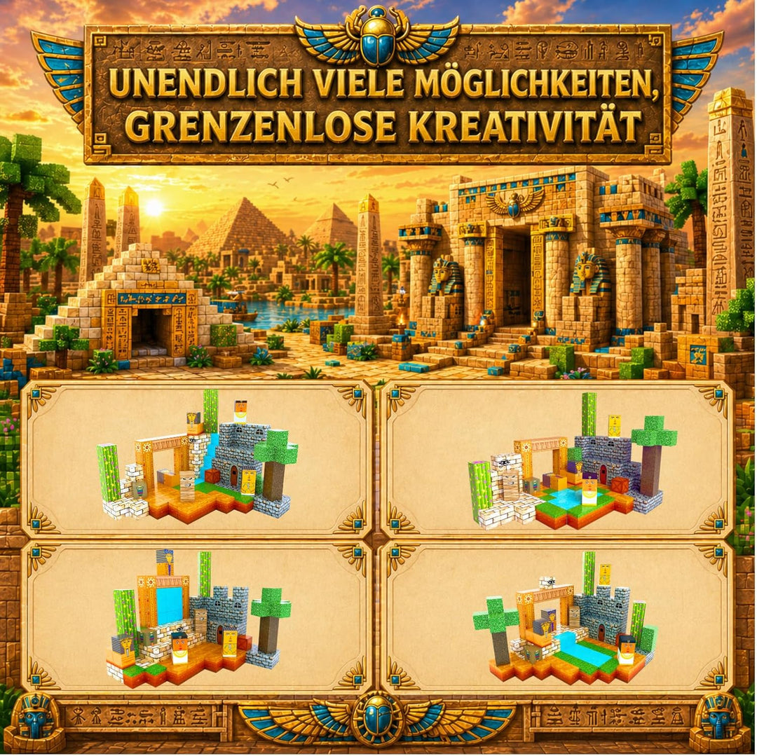 Spiele Kontor Magnetische Bausteine Ägypten - 150 Stück Magnetbausteine | Kinderspielzeug für Jungen