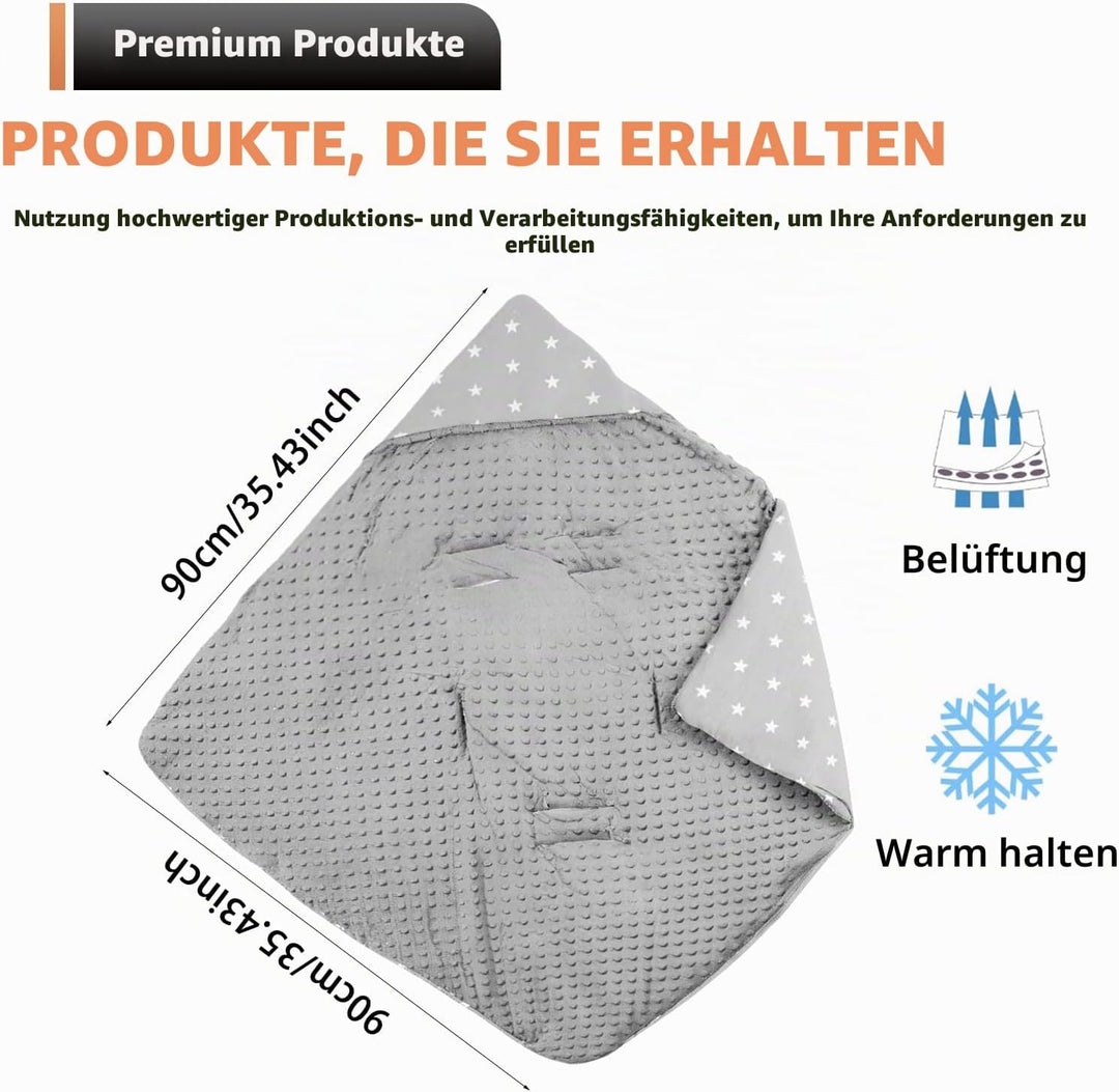 PORFOYO Baby Einschlagdecke, Kinderwagen Kuscheldecke, Babyschale Decke, Einschlagdecke Babyschale,