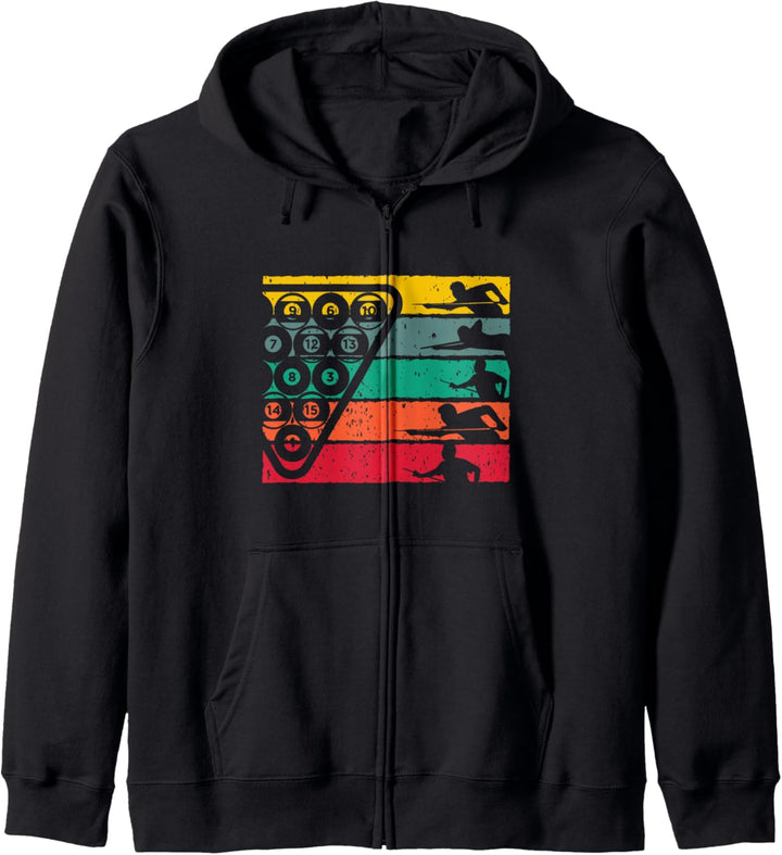 Retro Billard Sport Kapuzenjacke
