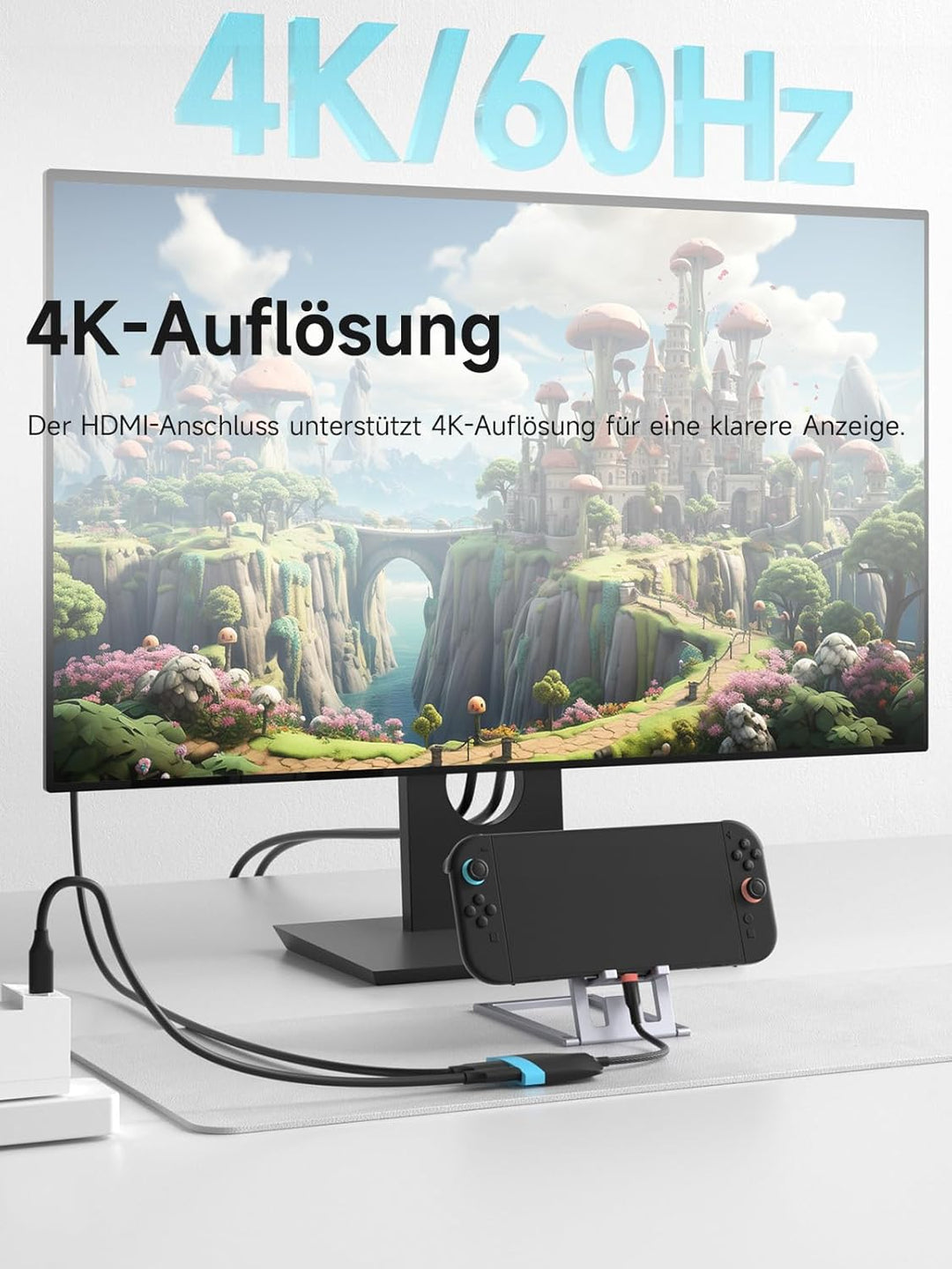 Hagibis Switch2 Dock for Switch 1/2/OLED, Portable TV Dock Charging Docking Station with HDMI and US