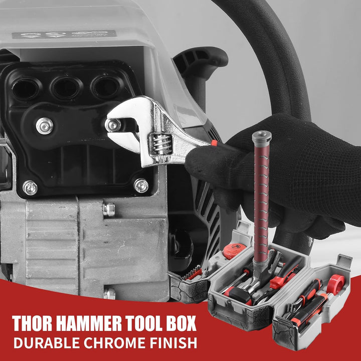 Thor Hammer Werkzeugkoffer Set,Tägliche Reparatur Gefüllt Haushalt Werkzeug,Werkzeugkasten Set für D