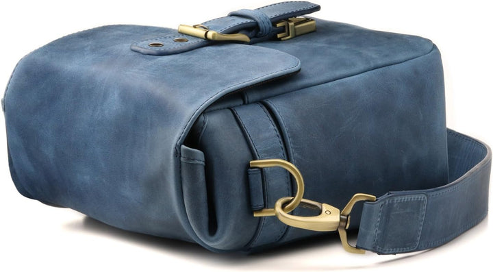 MegaGear MG1330 Torres Mini Kameratasche - Kuriertasche aus echtem Leder für Spiegellose, Sofortbild
