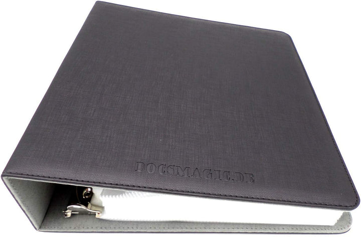 docsmagic.de 3-Ring Premium Album Black + 100 9-Pocket Premium Pages - Schwarz - PKM - YGO - MTG, Pr